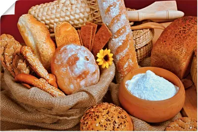 Produktbild von ARTland Poster Feines Brotsortiment I Größe: 60x40 cm