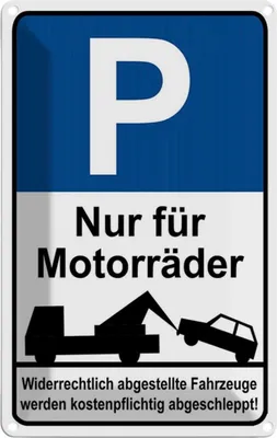 Produktbild von vianmo Blechschild 18x12 cm Nur für Motorräder Sport Hobby