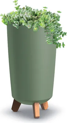 Produktbild von Großes Pflanzgefäß GRACIE TUBUS erdig grün 23,9 cm