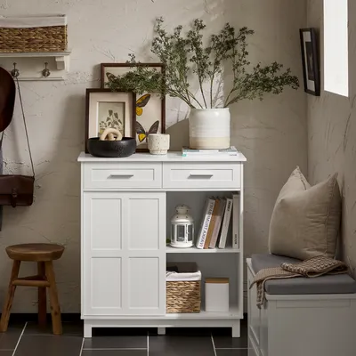 Immagine prodotto di SoBuy FSB84-W Scarpiera Buffet Armadio da cucina Credenza Armadio da soggiorno Armadio portaoggetti Cassettiera Bianco