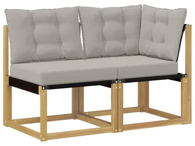 Produktbild von “2026 Modern“ Weiß Outdoor Mittel- und Ecksofa mit Kissen 2 Stück Weiß - Designermöbel 29156 - Gartensofas