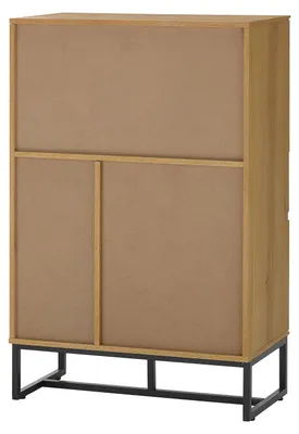 Produktbild von home24 Sekretär - Echtholzfurnier / Eisen - Eiche / Schwarz