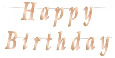 Produktbild von Happy Birthday Girlande rosegold