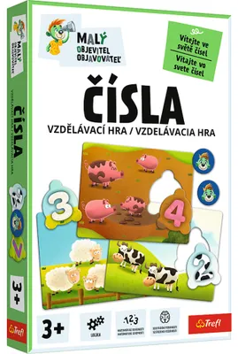 Obrázek produktu pro Malý objevitel Čísla vzdělávací společenská hra v krabici 19x29x4cm