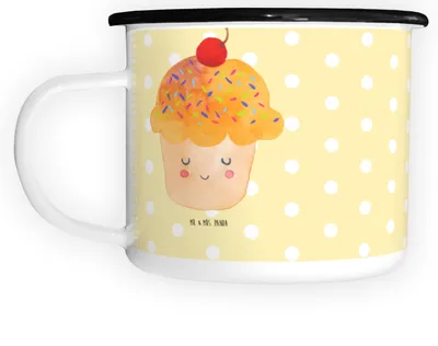 Produktbild von Mr. & Mrs. Panda Teetasse Cupcake - Gelb Pastell - Geschenk, Küche Deko, Cupcakes, Spruch, Wunder, Haferl, Große Tasse, Motivation Sprüche, Pott, Emaille, Lustige, Muffin
