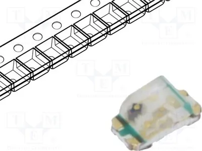 Productafbeelding van 5x LED, 3,8÷2,4V, 1,6x0,8x0,55mm, blauw/oranje, SMD, 130°, 0603, 20mA, LTST-C295TBKFKT