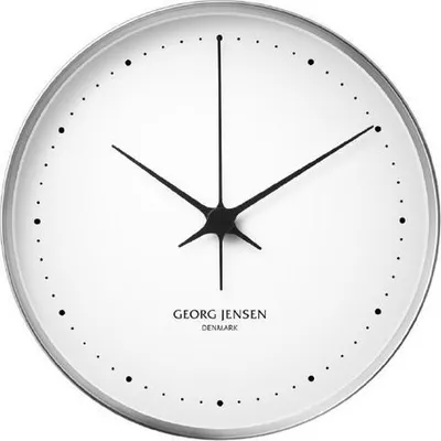 Produktbild von Georg Jensen HENNING KOPPEL WALL CLOCK STEEL&WHITE SS, ABS 30 CM 3587583