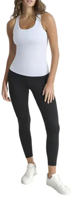 Produktbild von DKNY, Damen Funktionsshirt mit Kompression, Racerback-Design und integriertem BH, Farbe: RAIN