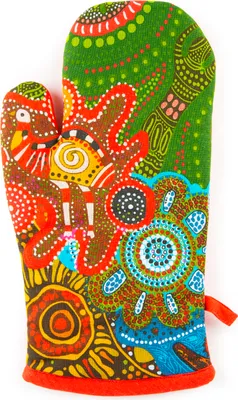 Produktbild von Excelsa Ofenhandschuh Aboriginal Baumwolle 32x18x2 cm Bunt