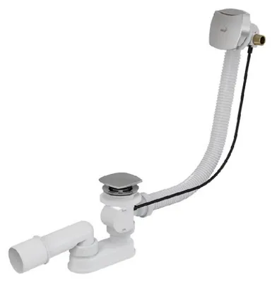 Produktbild von Alcadrain Badewanne Ab- und Überlaufgarnitur Automat mit einer Füllfunktion, verchromt