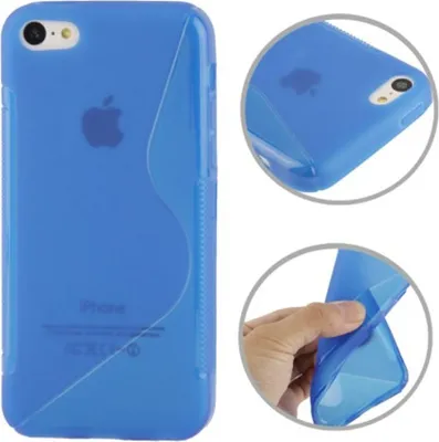 Productafbeelding van Beschermhoes van TPU voor de Apple iPhone 5C, kleur blauw