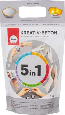Zdjęcie produktu dla Beton kreatywny 5w1, worek 1kg, szary kamienny
