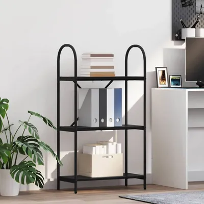 Produktbild von "Schlussverkauf" Bücherregal rechteckig - 1 pc - Büroregal mit Stauraum - Schwarz Eichen-Optik 60x30x109 cm Holzwerkstoff  C12288