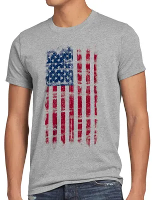 Produktbild von BaumwolleCloud USA Vintage Flagge T-Shirt Herren