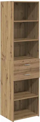 Image de Haut Armoire avec tiroir Chêne artisanal 50 x 42,5 x 185 cm