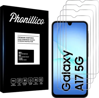 Produktbild von Hartglas für Samsung Galaxy A17 5G [4 Stück] Displayschutzfolie Screen Protector Film Anti-Kratzer Glas Resistant Phonillico®