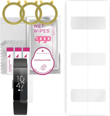 Produktbild von apgo 3 Stück Schutzfolie, klar, kompatibel mit Fitbit Inspire Smartwatch, Hydrogel Displayschutzfolie mit Positionierhilfe, Displayfolie, robust und kratzfest