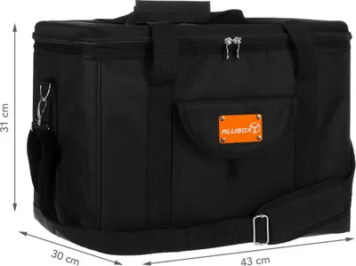 Produktbild von Picknick Kühltasche XL schwarz - ALUBOX MEETS ANNDORA - Camping Kuehltasche extra groß - 20 Liter Flaschen passen rein