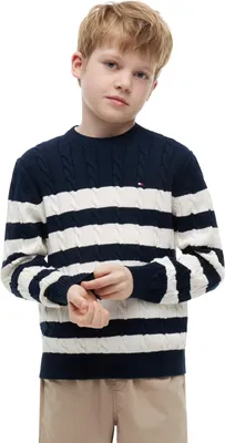 Productafbeelding van Tommy Hilfiger jongens katoenen gebreide trui, model Kb0Kb09753, andere truien, blauw, maat 24 maanden