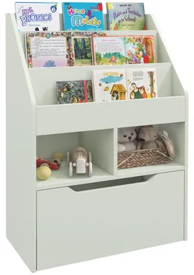 Immagine prodotto di Libreria per Bambini con Ripiani Mensole e Cassetto 60x29,9x90 cm in MDF Verde