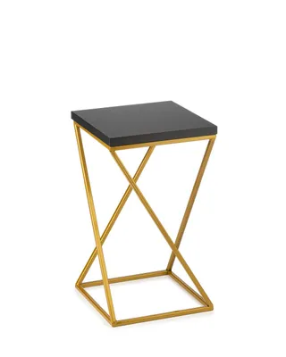 Obrázok produktu pre Howhomely Kvetinový stojan Loft Black 40 cm - kvetinová stolička, kvetinový stĺp moderný