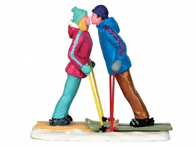 Productafbeelding van Kerstfiguur First ski date LEMAX