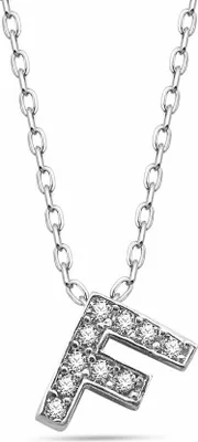 Produktbild von Dkeniz Anhänger mit Kette Buchstabe F 925/- Sterling Silber