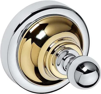 Produktbild von BETRO GOLD Kleiderhaken Messing Gold Chrom 65x65x65 mm für Bad & Küche >> zum Bohren