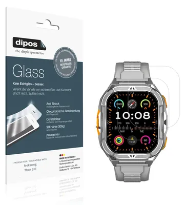 Produktbild von 2x Schutzfolie für Neksong Thor 3.0 - Anti-Shock 9H Folie dipos Glass Kunststoffglas