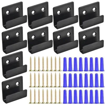 Produktbild von Wandspiegelclips aus Edelstahl, U-Halter für Spiegel und Bilderrahmen, Set mit 10 Stück