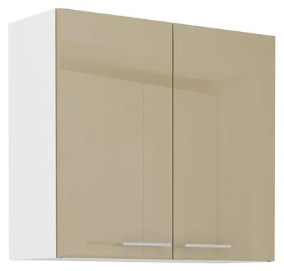 Produktbild von Küche Hängeschrank 80 Lara Cappuccino Hochglanz Küchenzeile Küchenblock