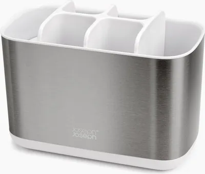 Produktbild von Joseph Joseph EasyStore™ Steel Großer Zahnbürstenhalter - Weiß