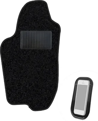 Produktbild von moto-MOLTICO Fahrer Fußmatte Auto Velours Fahrerseite Autoteppiche Schwarz Fahrermatte 1-teilig passend für Alfa Romeo 146 1994-2001