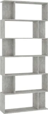 Immagine prodotto di Libreria/divisorio grigio cemento 80x24x192 cm materiale a base di legno