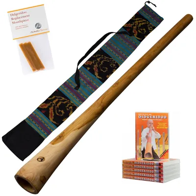 Immagine prodotto di Didgeridoo in teak 130 cm - Con DVD, cera d'api e borsa artigianale