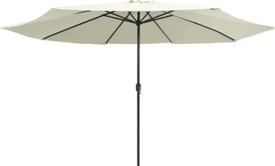Obrázok produktu pre vidaXL Slnečník s kovovou tyčou 390 cm pieskovo biely