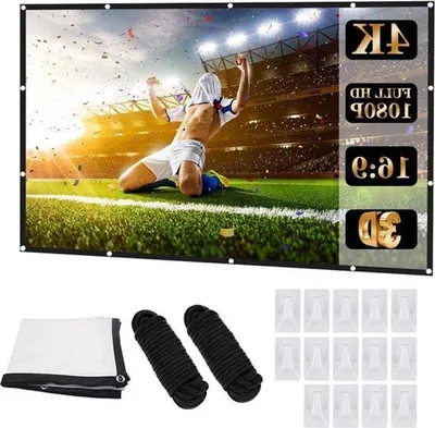 Produktbild von 100 Zoll faltbares Canvas-Projektionsbildschirm 16-9 Hd 4K