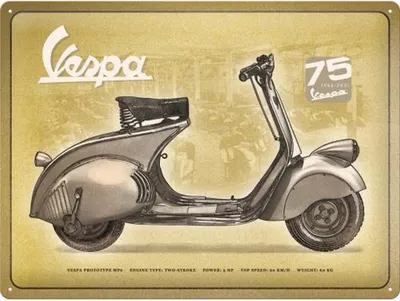 Obrázek produktu pro Nostalgic-Art - Plechový talíř 30 x 40 cm - Vespa - 75 let SONDEREDITION