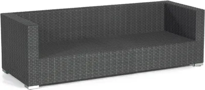 Produktbild von Sonnenpartner 3-Sitzer Lounge-Sofa Residence Aluminium mit Polyrattan graphit-schwarz inklusive Kiss