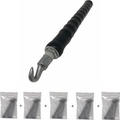 Immagine prodotto di Apparecchio per perforare  e fili metallici per occhielli Perforatore + 120 fili metallici di fissaggio in acciaio zincato