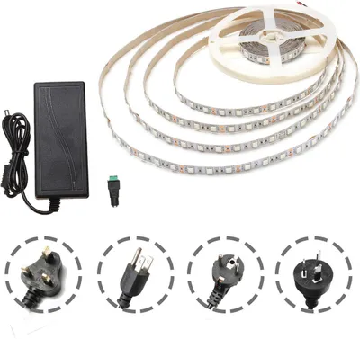 Image de DC12V 5M Rouge : Bleu 5:1 Etanche SMD5050 Full-Spectrum LED Strip Grow Light + Alimentation - AU Plug