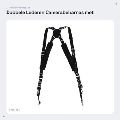 Produktbild von Kameragurt, Doppel - Schultergurte aus Leder