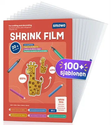 Obrázek produktu pro 20 kusů průhledné termokurčicí fólie, formát A4