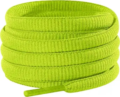 Ovale Schnürsenkel für Laufschuhe - Grün Neon - 120 cm