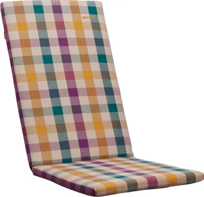 Produktbild von elGiga | Kettler Dessin 807 Polsterauflage - bunt kariert - Hochlehner 123 x 50 x 4 cm