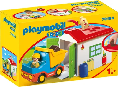 Produktbild von PLAYMOBIL 1.2.3. 70184 LKW mit Sortiergarage
