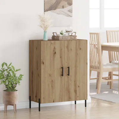 Image de vidaXL Sideboard Chêne Artisan 69,5 x 34 x 90 cm Matériau dérivé du bois