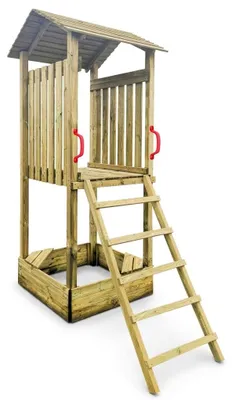 Produktbild von Spielturm H 281, B 179, L 104 Kletterturm mit Sandkasten #4004
