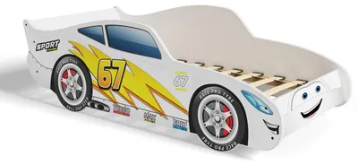 Immagine prodotto di Letto a forma di auto 160x80, bianco, senza materasso, CARS