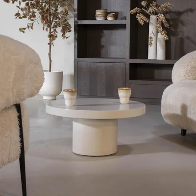 Productafbeelding van Salontafel Eden Rond Beige 65cm - Giga Meubel
